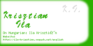 krisztian ila business card